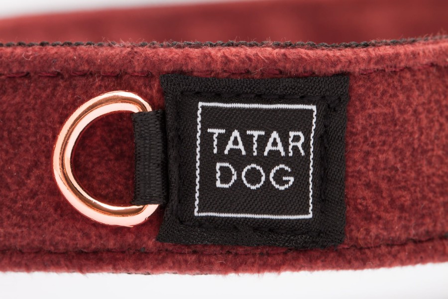 OBROŻA Z KLAMRĄ DLA PSA ELEGANT CEGLANA - TATAR DOG  (4).jpg