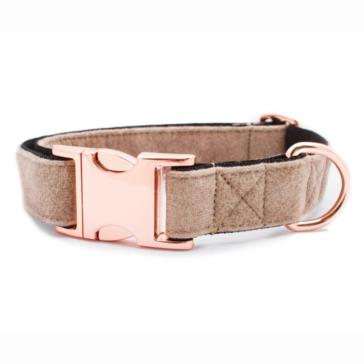 OBROŻA Z KLAMRĄ DLA PSA ELEGANT PIASKOWA - TATAR DOG  (1).jpg