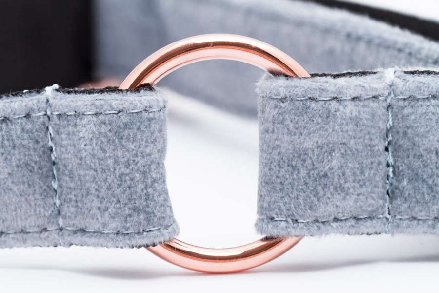 OBROŻA PÓŁZACISKOWA DLA PSA ELEGANT POPIELATA - TATAR DOG  (2).jpg