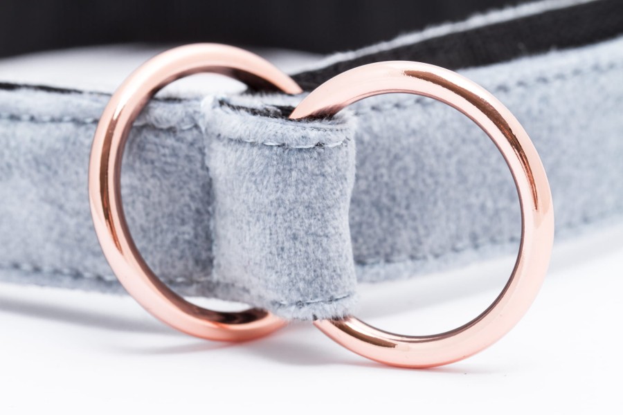 OBROŻA PÓŁZACISKOWA DLA PSA ELEGANT POPIELATA - TATAR DOG  (3).jpg