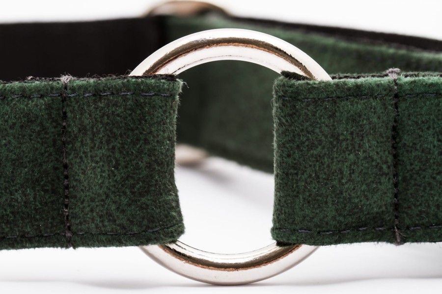 OBROŻA PÓŁZACISKOWA DLA PSA PRO ELEGANT BUTELKOWA ZIELEŃ - TATAR DOG  (2).jpg