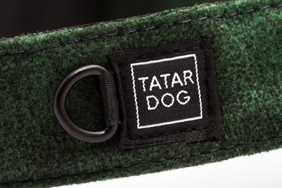 OBROŻA PÓŁZACISKOWA DLA PSA PRO ELEGANT BUTELKOWA ZIELEŃ - TATAR DOG  (4).jpg