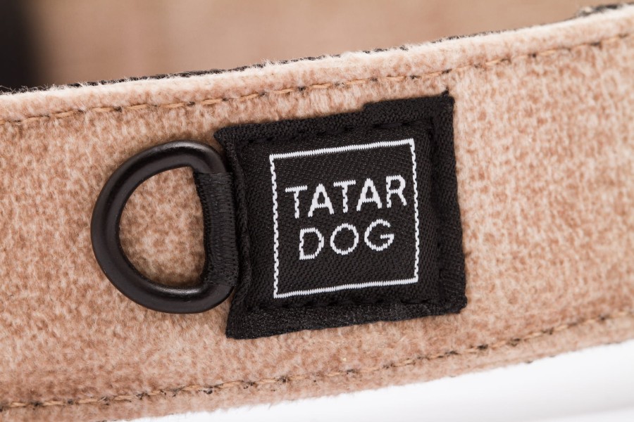 OBROŻA PÓŁZACISKOWA DLA PSA PRO ELEGANT PIASKOWA - TATAR DOG  (4).jpg