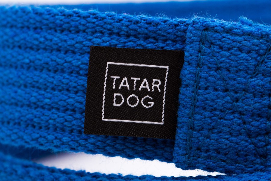 Smycz dla psa treningowa PRO NATURAL szafirowa (3).jpg