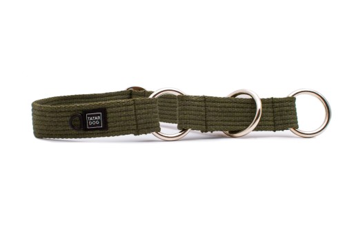 Obroża dla dużego psa półzaciskowa PRO NATURAL khaki (1).jpg