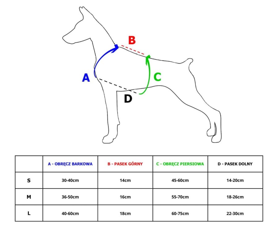 Tabela rozmiarów - szelki dla psa - TATAR DOG.jpg