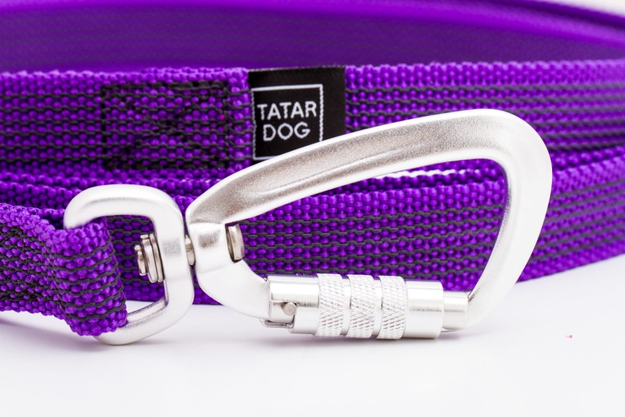 Smycz dla psa antypoślizgowa PRO fioletowa- TATAR DOG  (2).jpg