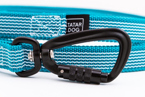 Smycz dla psa antypoślizgowa PRO turkusowa - TATAR DOG (3).jpg
