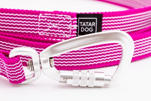 Smycz dla psa antypoślizgowa PRO różowa - TATAR DOG (2).jpg