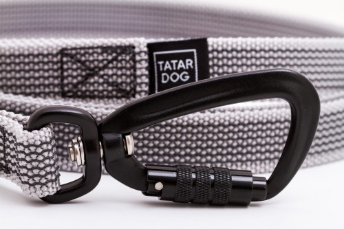 Smycz dla psa antypoślizgowa PRO szara - TATAR DOG (2).jpg