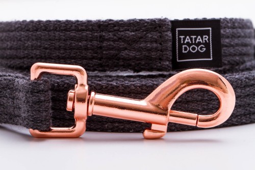 Smycz dla psa treningowa NATURAL szara - TATAR DOG (3).jpg