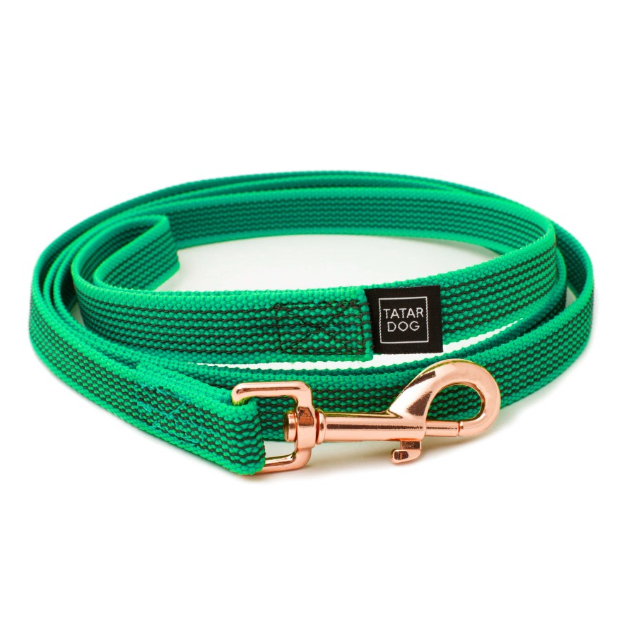 Smycz dla psa antypoślizgowa zielona - TATAR DOG  (1).jpg