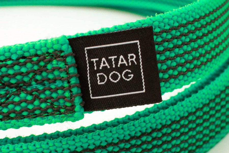 Smycz dla psa antypoślizgowa zielona - TATAR DOG  (3).jpg