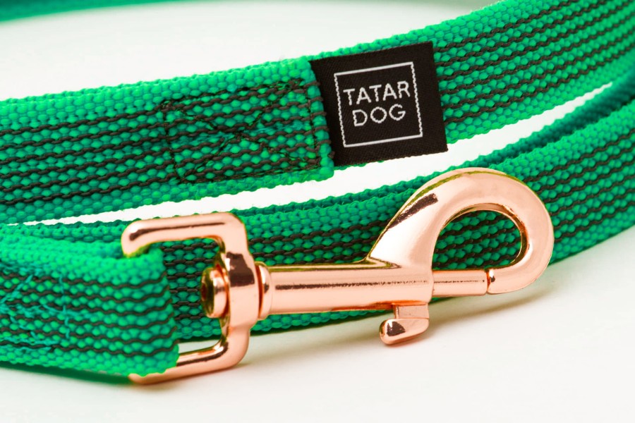 Smycz dla psa antypoślizgowa zielona - TATAR DOG  (4).jpg