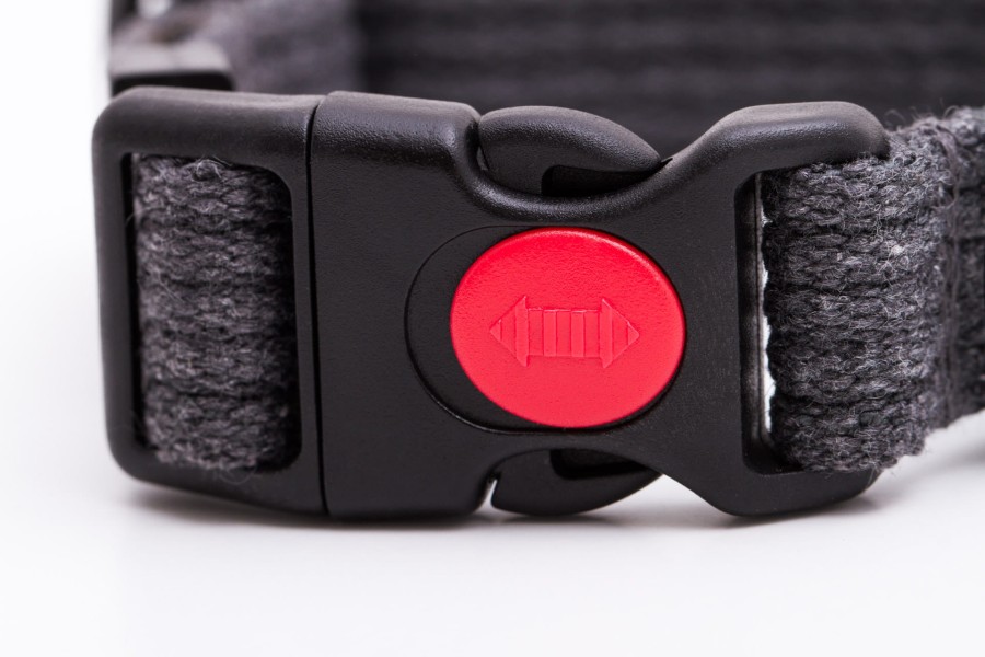 Obroża dla małego psa z klamrą MINI NATURAL grafitowa - TATAR DOG  (2).jpg