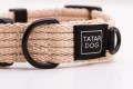 Obroża dla małego psa z klamrą MINI NATURAL beżowa- TATAR DOG (3).jpg