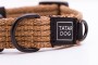 Obroża dla małego psa z klamrą MINI NATURAL ciemny beż- TATAR DOG  (3).jpg