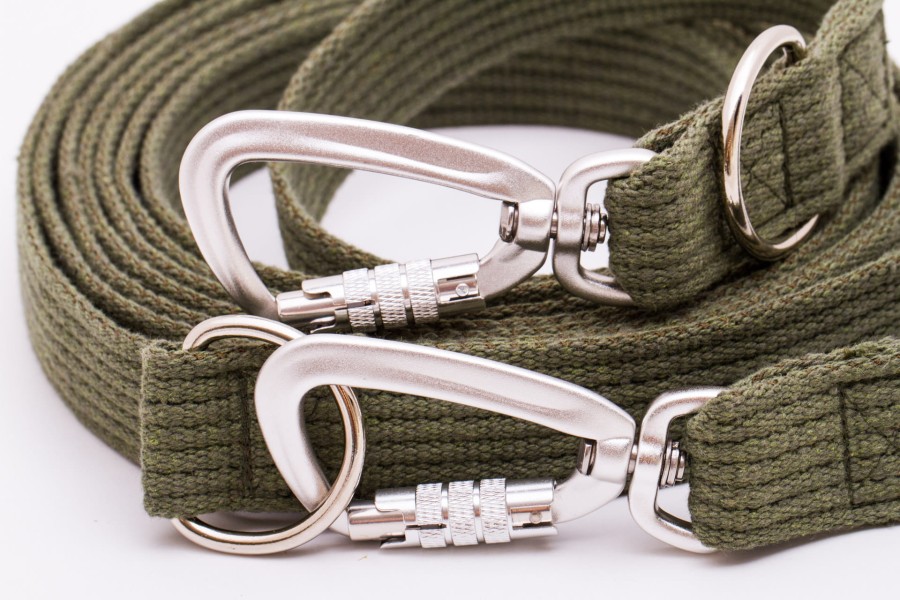 Smycz przepinana dla dużego psa PRO Natural khaki - TATAR DOG (2).jpg