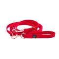 Smycz przepinana dla małego psa Natural czerwona - TATAR DOG (1).jpg