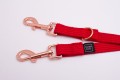 Smycz przepinana dla małego psa Natural czerwona - TATAR DOG (6).jpg