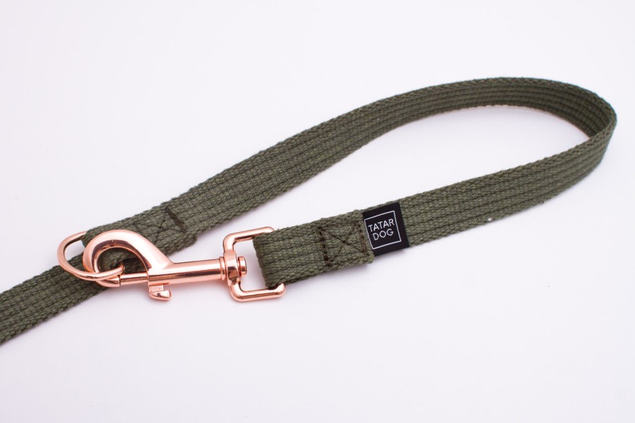Smycz przepinana dla małego psa Natural khaki - TATAR DOG (7).jpg