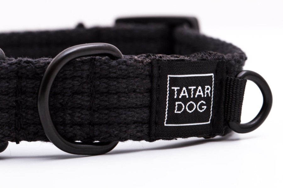 Obroża dla psa z klamrą NATURAL czarna - TATAR DOG (2).jpg