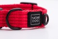 Obroża dla psa z klamrą NATURAL czerwona - TATAR DOG (3).jpg