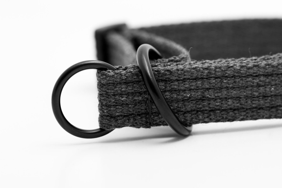 Obroża dla psa półzaciwskowa NATURAL czarna - TATAR DOG (3).JPG