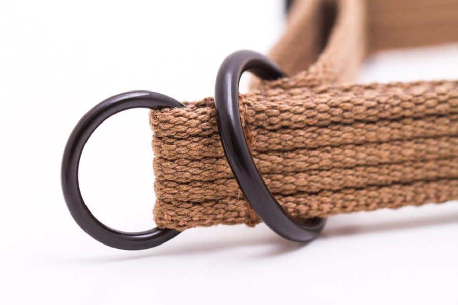 Obroża dla psa półzaciwskowa NATURAL ciemny beż - TATAR DOG (3).JPG