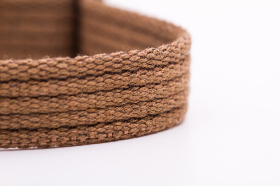 Obroża dla psa półzaciwskowa NATURAL ciemny beż - TATAR DOG (4).JPG