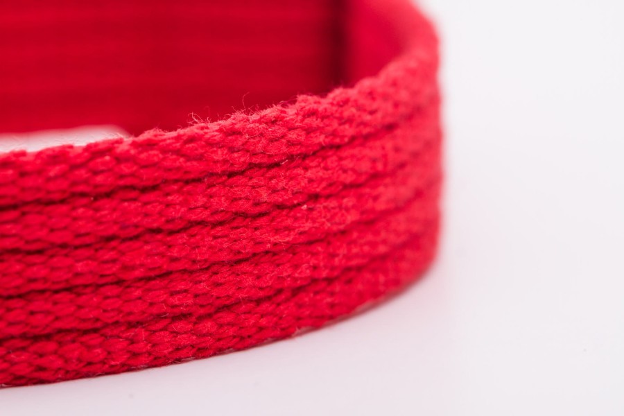 Obroża dla psa półzaciwskowa NATURAL czerwona - TATAR DOG (4).JPG