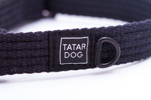 Obroża dla psa półzaciwskowa NATURAL grafitowa - TATAR DOG (2).JPG