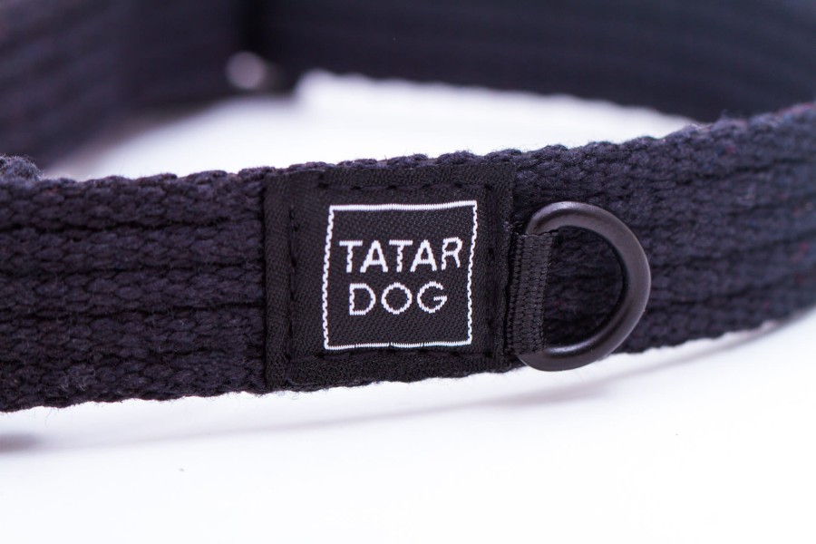 Obroża dla psa półzaciwskowa NATURAL grafitowa - TATAR DOG (2).JPG