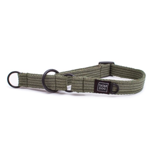 Obroża dla psa półzaciwskowa NATURAL khaki - TATAR DOG (1).JPG