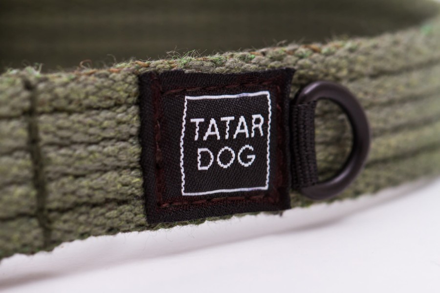 Obroża dla psa półzaciwskowa NATURAL khaki - TATAR DOG (2).JPG