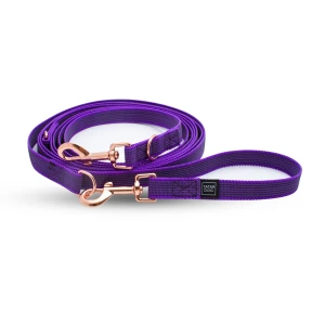 Smycz przepinana dla średniego psa FIT fioletowa 2-4m