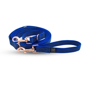 Smycz przepinana dla średniego psa FIT niebieska 2-4m