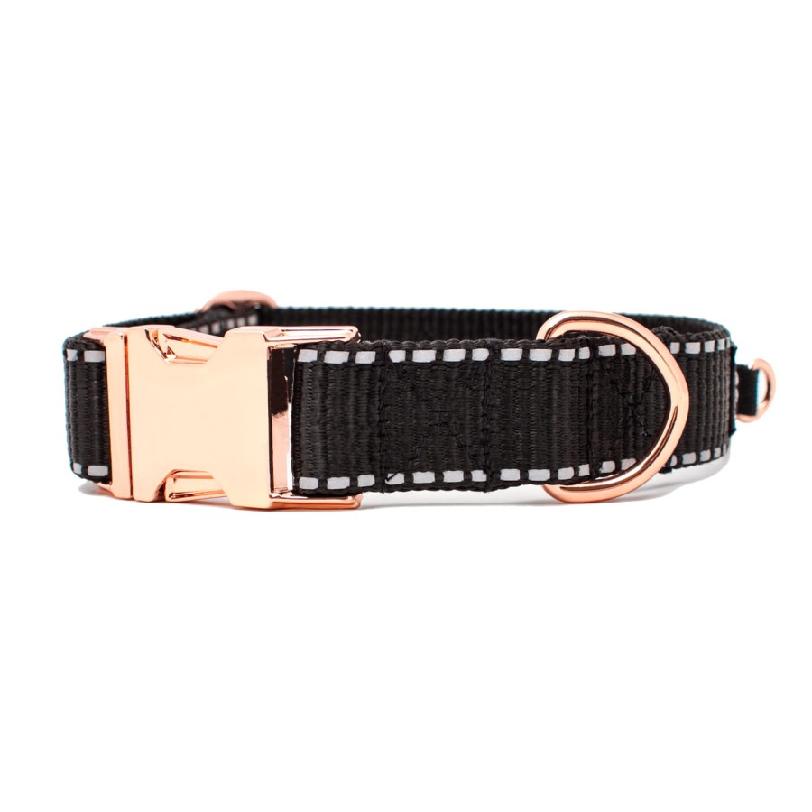 TATAR DOG - obroża odblaskowa z klamrą czarna (1).jpg