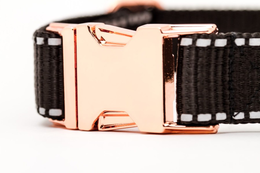 TATAR DOG - obroża odblaskowa z klamrą czarna (2).jpg