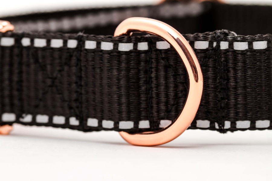 TATAR DOG - obroża odblaskowa z klamrą czarna (3).jpg