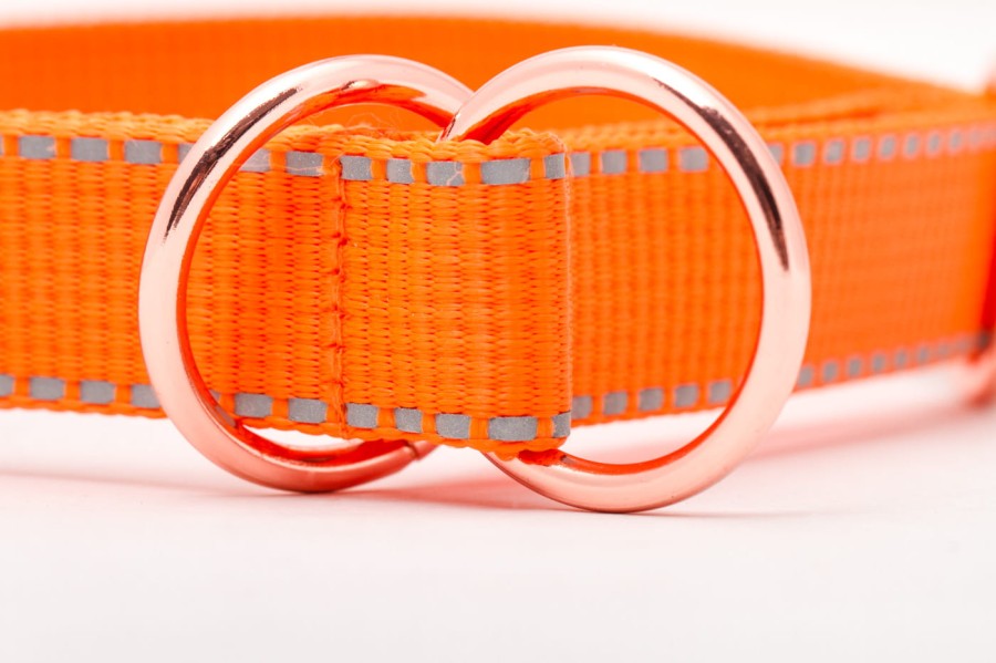 TATAR DOG - obroża odblaskowa półzaciskowa pomarańczowa (2).jpg